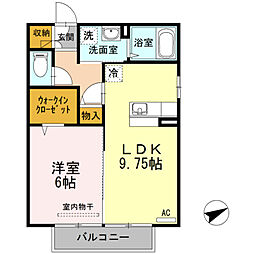 エスポア 1LDKの間取図画像