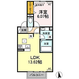 BESTCOLOR 1LDKの間取図画像