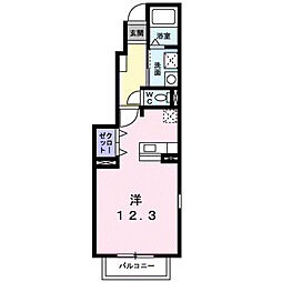 S・レジデンス ワンルームの間取図画像