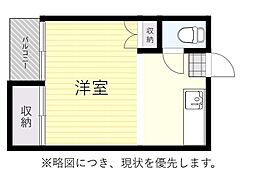 第一塩屋ビル ワンルームの間取図画像