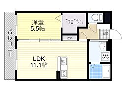 プレジャー希 1LDKの間取図画像