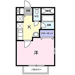 エストゥディオサトウ 1Kの間取図画像