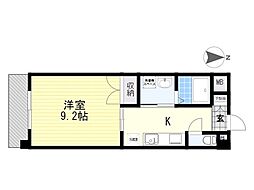 アドア・ベリー2 1Kの間取図画像