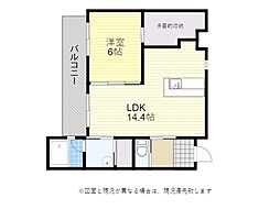 グランコムサ古国府ST. 1SLDKの間取図画像