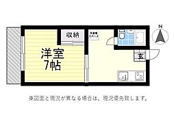 サクセスハウス 1Kの間取図画像