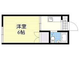 サンコーポ坂詰 1Kの間取図画像