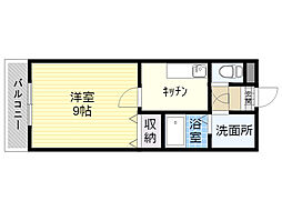 トレステーラ下芹 1Kの間取図画像