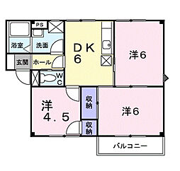プラドールA 3DKの間取図画像