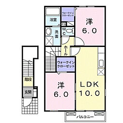 サンリットB 2LDKの間取図画像