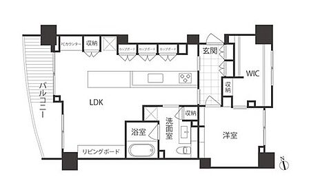1LDK 間取り
