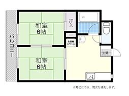 モア明野 2Kの間取図画像