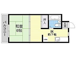 ジョイ85 1DKの間取図画像