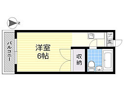 コスモス畑-A 1Kの間取図画像