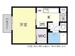 グランシードセフィラ 1Kの間取図画像