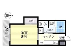 ビックロード 1Kの間取図画像