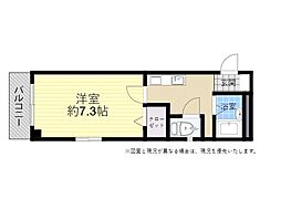 メゾンみなとみらい 1Kの間取図画像