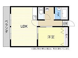 末広ロイヤルハイツ 1LDKの間取図画像