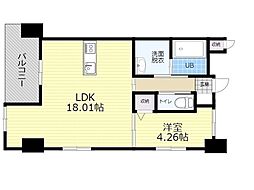 大分駅前南Rマンション暁 1LDKの間取図画像