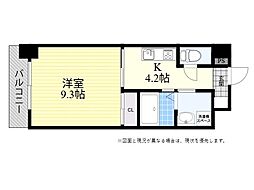トレステーラ住吉町 1Kの間取図画像