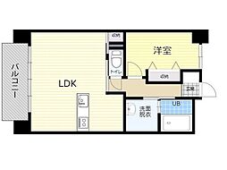 大分駅前南Rマンション暁 1LDKの間取図画像