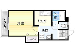 東春日ビル 1Kの間取図画像