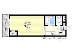フローレンス颯 1Kの間取図画像