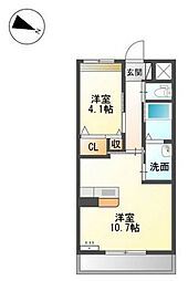 ベルモンターニュ 1LDKの間取図画像