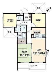 ライオンズマンション高幡不動第二 2SLDKの間取図画像