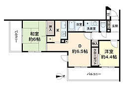 ライオンズマンション高幡不動第3 2DKの間取図画像