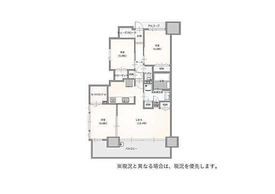 各居室に収納を...