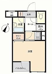 ホーユウコンフォルト盛岡 1Kの間取図画像