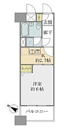 ライオンズマンション新潟古町 1Kの間取図画像