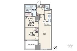 シティタワー池袋ウエストゲート 1SLDKの間取図画像