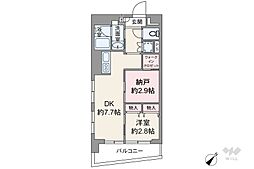下谷第2サマリヤマンション 1SDKの間取図画像