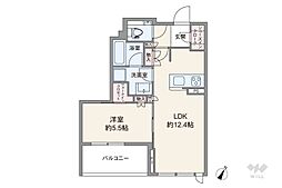 グランドミレーニアタワー&スイート 1LDKの間取図画像