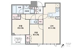 グランドミレーニアタワー&スイート 2LDKの間取図画像