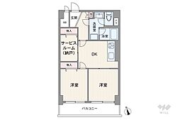 パレドール池袋 2SDKの間取図画像