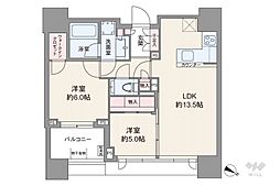 グランドミレーニアタワー&スイート 2LDKの間取図画像