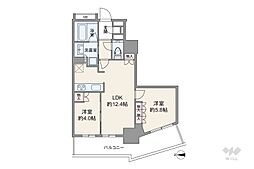 ルミナリータワー池袋 2LDKの間取図画像