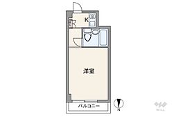 パレドール池袋 ワンルームの間取図画像