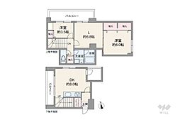 ユニー千石 2LDKの間取図画像