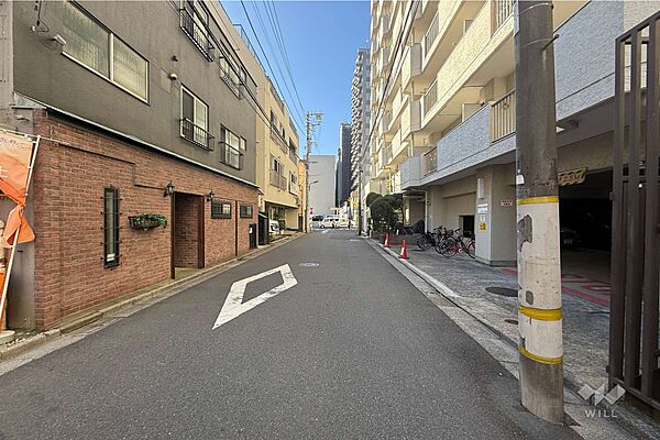 敷地南東側の前面道路