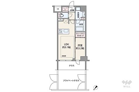 1LDK 間取り