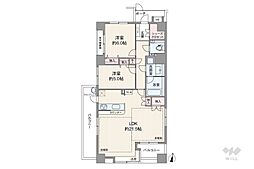 ペイサージュ音羽壱番館 2LDKの間取図画像