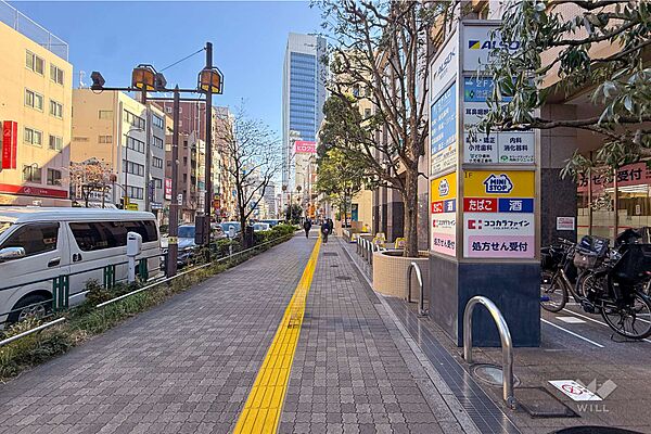 敷地北側の前面道路（西側から）