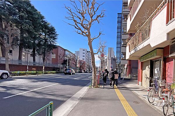 敷地南側の前面道路（東側から）