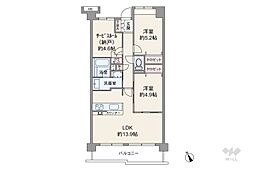 サンクレイドル中村橋 2SLDKの間取図画像