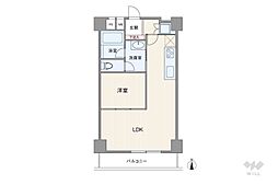 雷門永谷マンション 1LDKの間取図画像