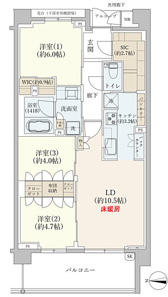 間取りを拡大表示