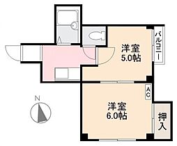 シャンボール瀬戸 2Kの間取図画像